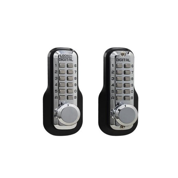 Mechanical Keyless Digital Combination Deadlocking Spring Latch Lock Double Combination Bright Chrom